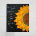 Inspirational "Bloom with Grace" Sunflower Canvas Painting – Motivational Wall Decor