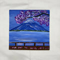 Serene Mount Fuji & Pink Sakura Canvas Painting – Japanese Landscape Nature Art